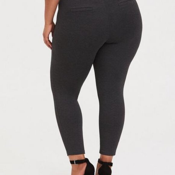 Ankle Skinny Studio Luxe Ponte Mid-Rise Pant (Grey) - Picture 2 of 6